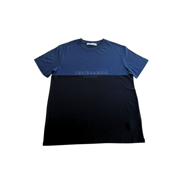 Trussardi Beachwear Blue Cotton Men T-Shirt TR-24798 Trussardi Beachwear Blue Cotton Men T-Shirt TR-24798
