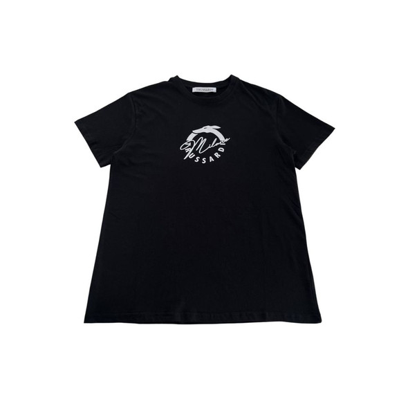 Trussardi Beachwear Black Cotton Men T-Shirt TR-24794 Trussardi Beachwear Black Cotton Men T-Shirt TR-24794