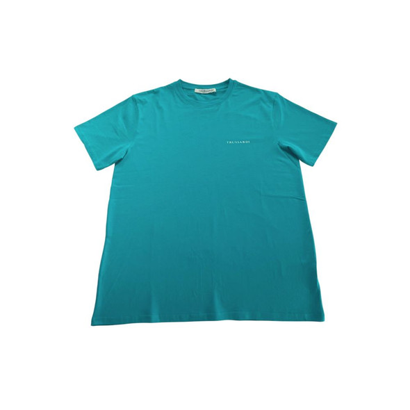 Trussardi Beachwear Light Blue Cotton Men T-Shirt TR-24805 Trussardi Beachwear Light Blue Cotton Men T-Shirt TR-24805