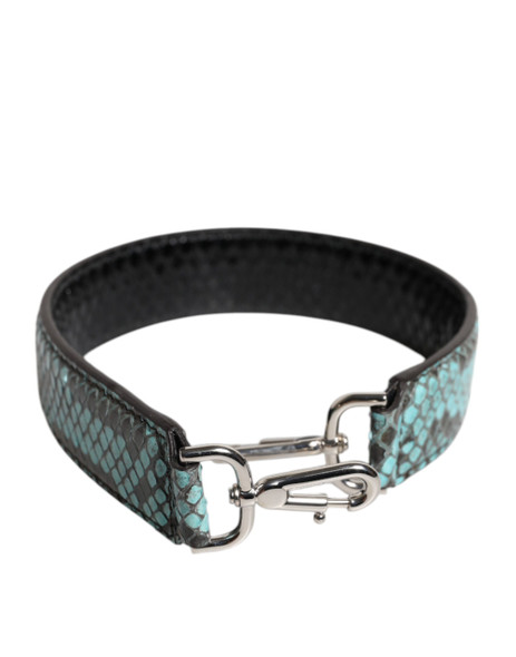Black Blue Exotic Leather Bag Shoulder Strap Black Blue Exotic Leather Bag Shoulder Strap