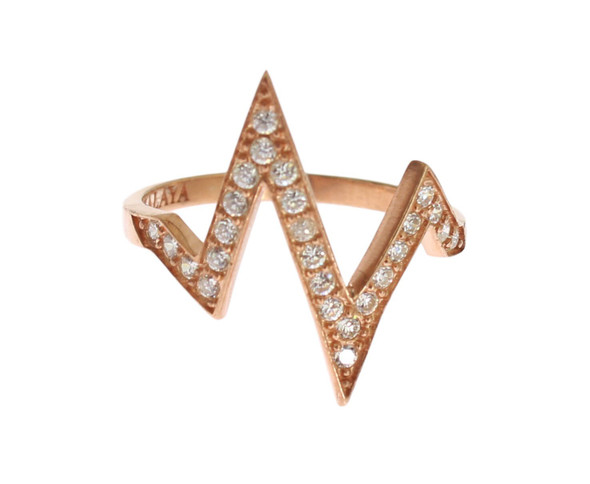 Pink Gold 925 Silver Womens Clear Ring Pink Gold 925 Silver Womens Clear Ring