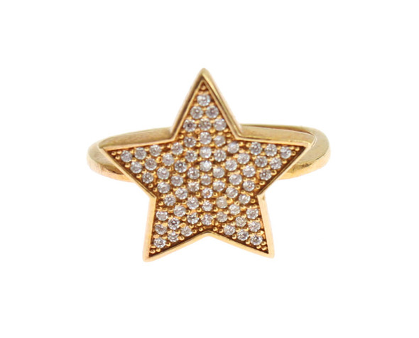 Star Gold 925 Silver Womens Clear Ring Star Gold 925 Silver Womens Clear Ring