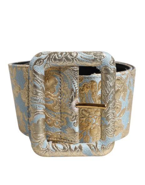 Dolce & Gabbana Multicolor Floral Jacquard Wide Waist Belt WMB489 Dolce & Gabbana Multicolor Floral Jacquard Wide Waist Belt WMB489