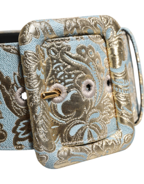 Dolce & Gabbana Multicolor Floral Jacquard Wide Waist Belt WMB489 Dolce & Gabbana Multicolor Floral Jacquard Wide Waist Belt WMB489