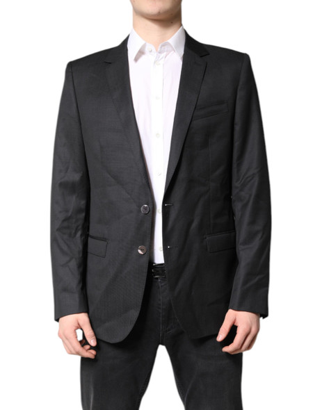 Dolce & Gabbana Black Single Breasted Men Coat MARTINI Blazer JKT41478 Dolce & Gabbana Black Single Breasted Men Coat MARTINI Blazer JKT41478