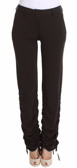 Brown Stretch Casual Trousers Pants Brown Stretch Casual Trousers Pants