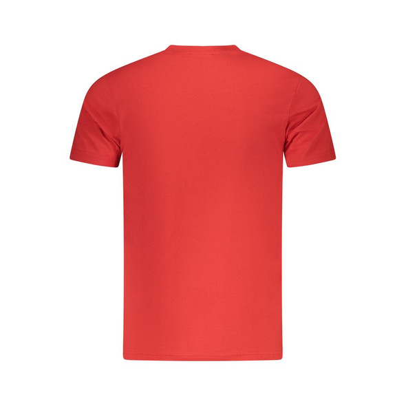 Cavalli Class Red Cotton Men T-Shirt CA-36658 Cavalli Class Red Cotton Men T-Shirt CA-36658