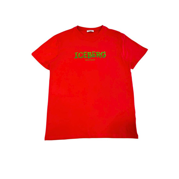 Iceberg Red Cotton Men T-Shirt Iceberg Red Cotton Men T-Shirt