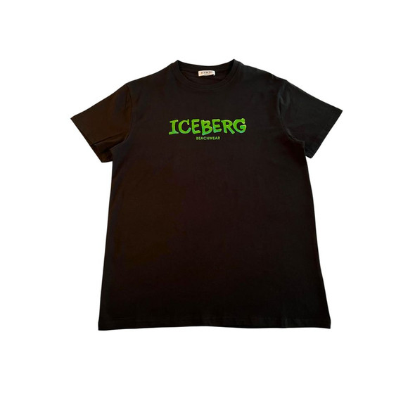 Iceberg Black Cotton Men T-Shirt IC-24784 Iceberg Black Cotton Men T-Shirt IC-24784