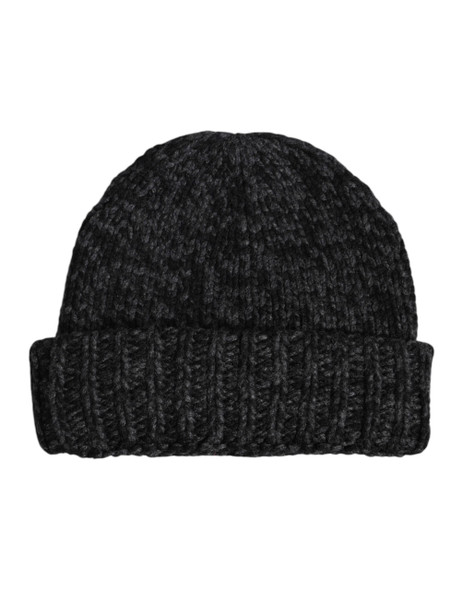 Dolce & Gabbana Gray Cashmere Knitted Winter Beanie Hat Dolce & Gabbana Gray Cashmere Knitted Winter Beanie Hat