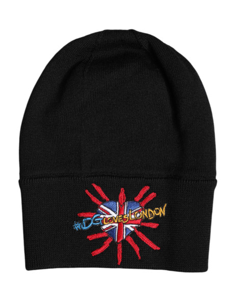 Black #DGLOVESLONDON Knitted Beanie Hat Black #DGLOVESLONDON Knitted Beanie Hat