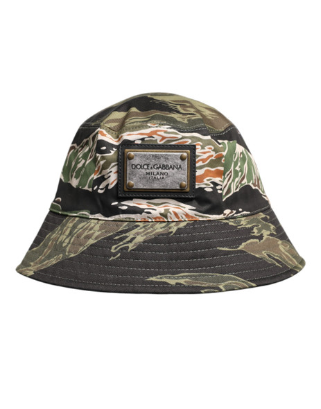 Dolce & Gabbana Multicolor DG Plaque Wide Brim Bucket Hat Dolce & Gabbana Multicolor DG Plaque Wide Brim Bucket Hat