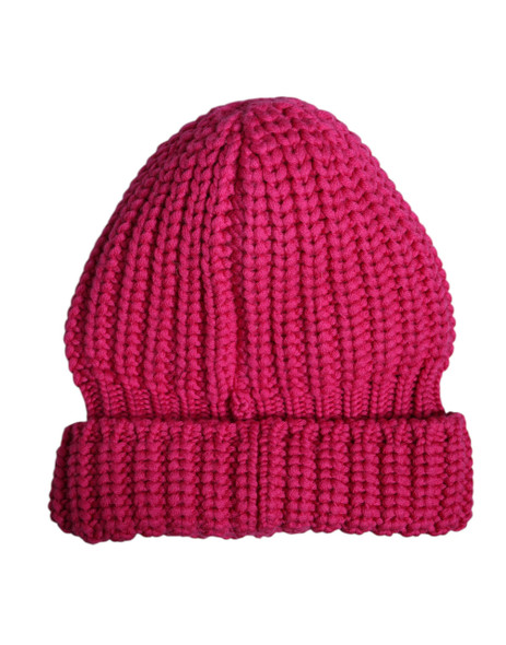 Dolce & Gabbana Pink Solid Wool Knitted Winter Beanie Hat Dolce & Gabbana Pink Solid Wool Knitted Winter Beanie Hat