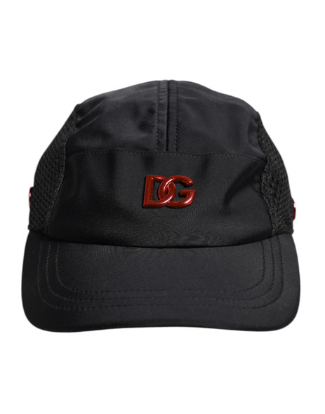 Dolce & Gabbana Black Nylon Logo 6 Panels Baseball Cap Dolce & Gabbana Black Nylon Logo 6 Panels Baseball Cap