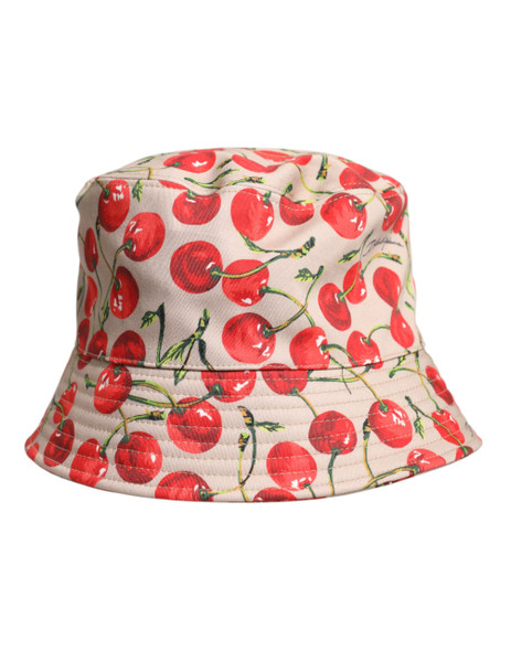 Dolce & Gabbana Beige Cotton Printed Wide Brim Bucket Hat Dolce & Gabbana Beige Cotton Printed Wide Brim Bucket Hat