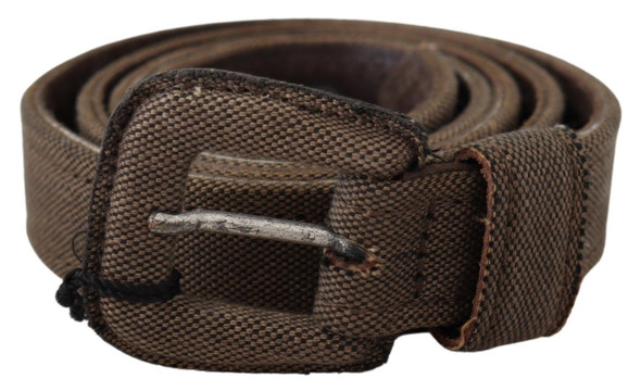 Brown Leather Logo Buckle Waist Belt Brown Leather Logo Buckle Waist Belt