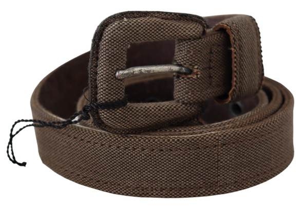 Brown Leather Logo Buckle Waist Belt Brown Leather Logo Buckle Waist Belt