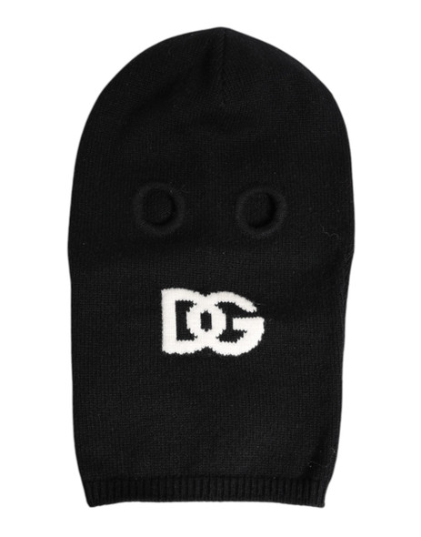 Dolce & Gabbana Black Cashmere Knitted Ski Mask Balaclava Hat HAT9728 Dolce & Gabbana Black Cashmere Knitted Ski Mask Balaclava Hat HAT9728