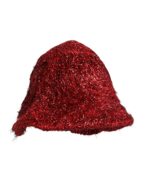 Dolce & Gabbana Red Viscose Tinsel Wide Brim Bucket Hat Dolce & Gabbana Red Viscose Tinsel Wide Brim Bucket Hat