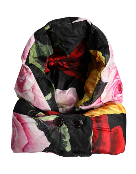 Dolce & Gabbana Black Floral Print Whole Head Wrap Hat HAT9747 Dolce & Gabbana Black Floral Print Whole Head Wrap Hat HAT9747