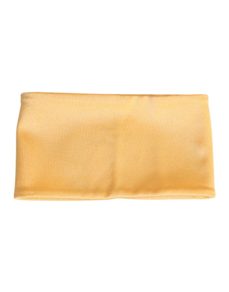 Yellow Nylon Stretch Women Neck Warmer Scarf Yellow Nylon Stretch Women Neck Warmer Scarf