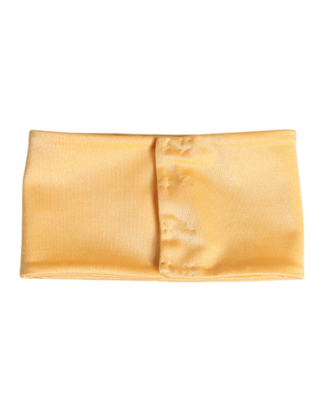 Yellow Nylon Stretch Women Neck Warmer Scarf Yellow Nylon Stretch Women Neck Warmer Scarf