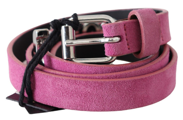 Pink Silver Chrome Metal Buckle Waist Belt Pink Silver Chrome Metal Buckle Waist Belt
