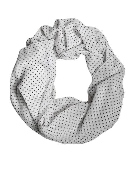 White Polka Dots Polyester Wrap Shawl Scarf White Polka Dots Polyester Wrap Shawl Scarf