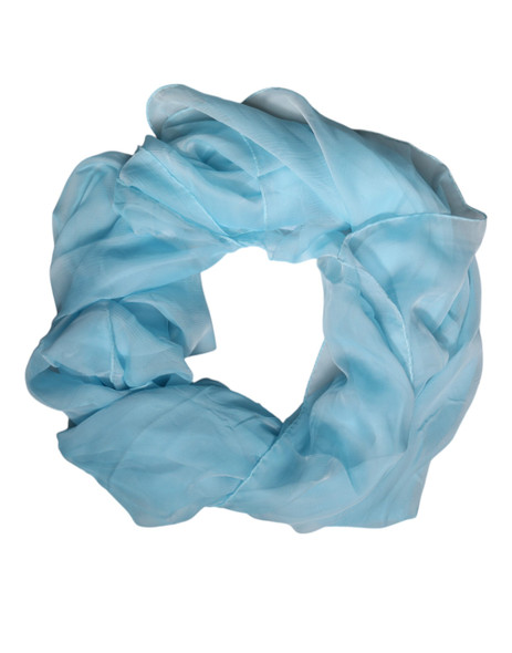Dolce & Gabbana Light Blue Silk Rectangle Wrap Shawl Scarf Dolce & Gabbana Light Blue Silk Rectangle Wrap Shawl Scarf