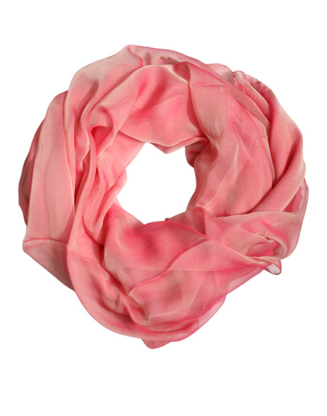 Dolce & Gabbana Pink Silk Rectangle Women Wrap Shawl Scarf Dolce & Gabbana Pink Silk Rectangle Women Wrap Shawl Scarf