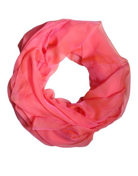 Dolce & Gabbana Pink Silk Rectangle Women Wrap Shawl Scarf MS7491 Dolce & Gabbana Pink Silk Rectangle Women Wrap Shawl Scarf MS7491