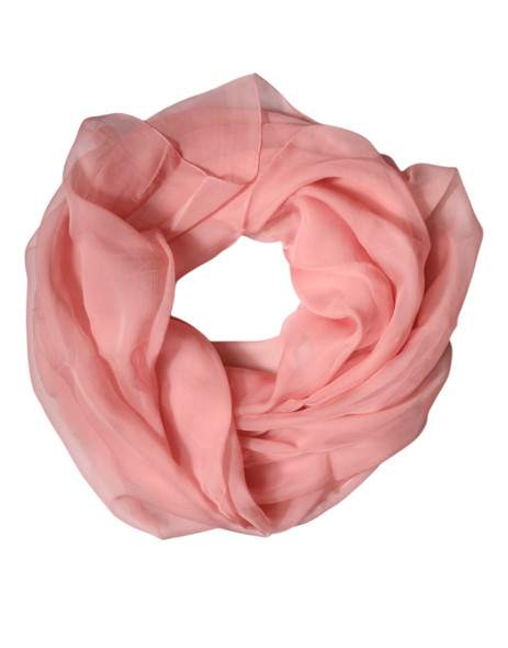 Dolce & Gabbana Pink Silk Rectangle Women Wrap Shawl Scarf MS7494 Dolce & Gabbana Pink Silk Rectangle Women Wrap Shawl Scarf MS7494