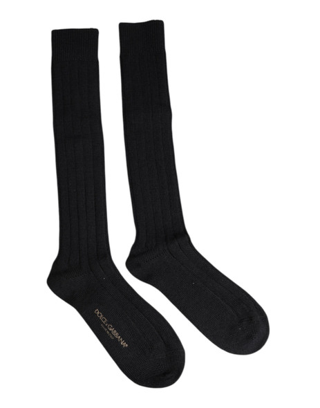 Dolce & Gabbana Black DG Logo Print Over The Calf Socks Dolce & Gabbana Black DG Logo Print Over The Calf Socks