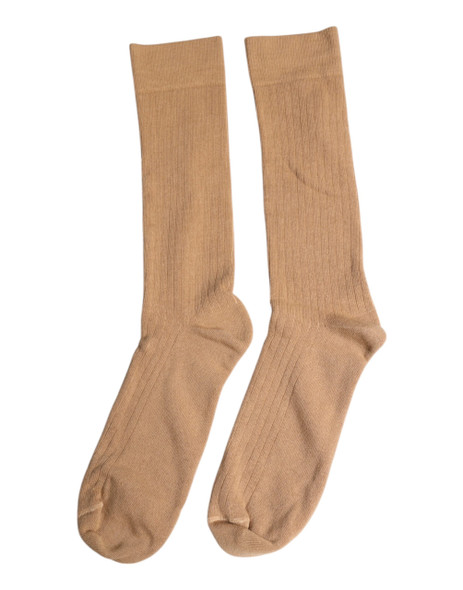 Brown Solid Cotton Mid Calf Men Socks Brown Solid Cotton Mid Calf Men Socks