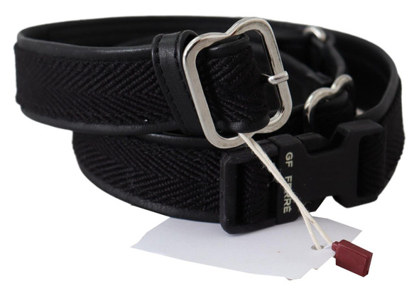 Black Leather Silver Chrome Metal Buckle Belt Black Leather Silver Chrome Metal Buckle Belt