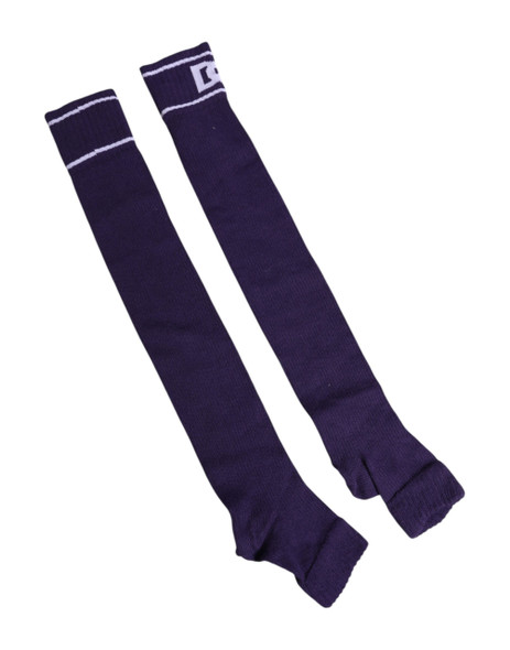 Dolce & Gabbana Purple Cotton DG Logo Print Open Toe Socks Dolce & Gabbana Purple Cotton DG Logo Print Open Toe Socks
