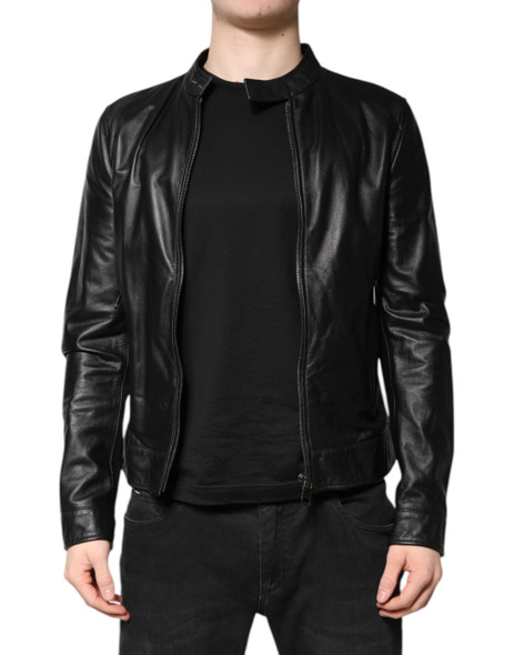 Black Sheep Leather Biker Full Zip Jacket Black Sheep Leather Biker Full Zip Jacket