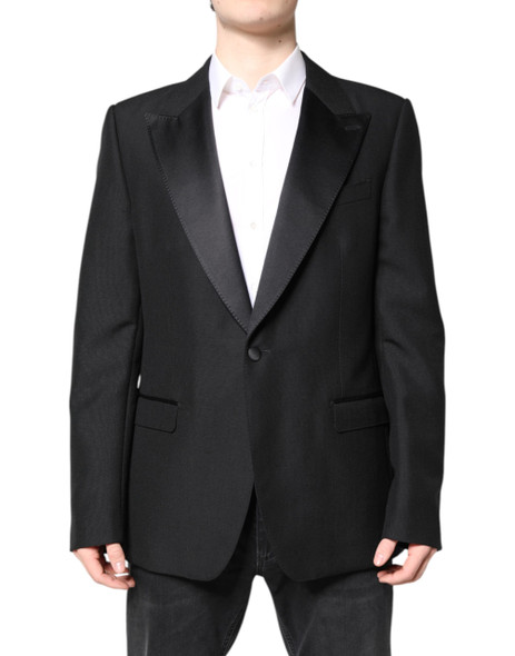 Black Wool Single Breasted Coat Blazer JKT4112 Black Wool Single Breasted Coat Blazer JKT4112