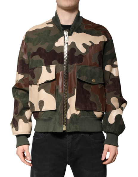 Dolce & Gabbana Multicolor Cotton Bomber Full Zip Jacket Dolce & Gabbana Multicolor Cotton Bomber Full Zip Jacket