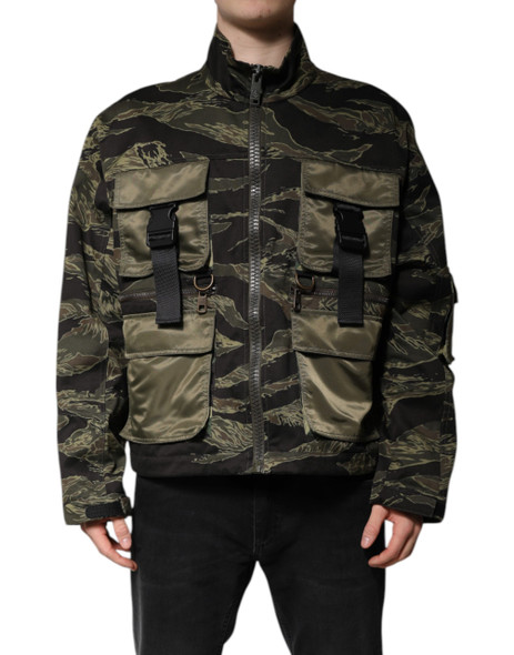 Dolce & Gabbana Multicolor Camouflage Cotton Bomber Jacket Dolce & Gabbana Multicolor Camouflage Cotton Bomber Jacket