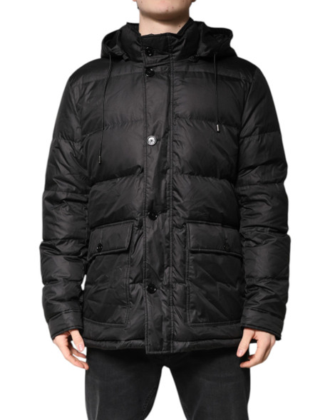Black Hooded Parka Coat Winter Jacket JKT41352 Black Hooded Parka Coat Winter Jacket JKT41352