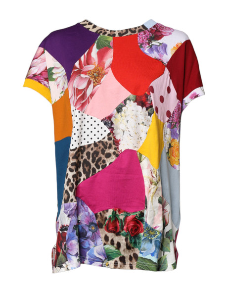 Multicolor Patchwork Short Sleeve Blouse Top Multicolor Patchwork Short Sleeve Blouse Top