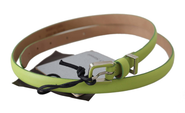 Green Leather Chartreuse Silver Green Buckle Belt Green Leather Chartreuse Silver Green Buckle Belt