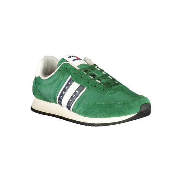 Green Polyester Men Sneaker TO-36748 Green Polyester Men Sneaker TO-36748