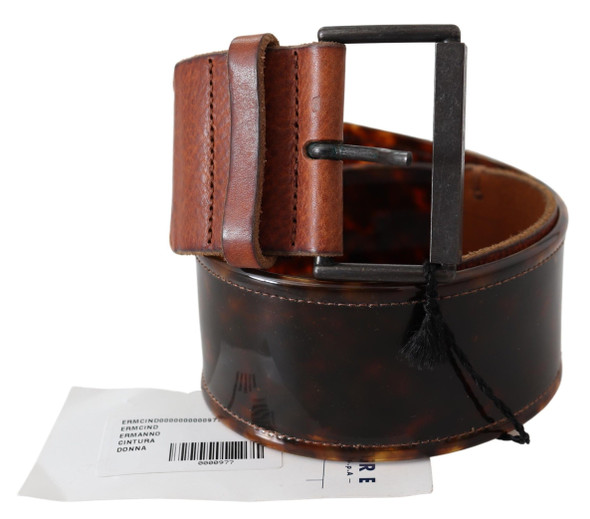 Dark Brown Leather Wide Buckle Belt Dark Brown Leather Wide Buckle Belt