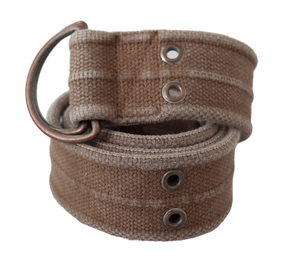 Beige Leather Logo Belt Sling Cintura Buckle Belt Beige Leather Logo Belt Sling Cintura Buckle Belt