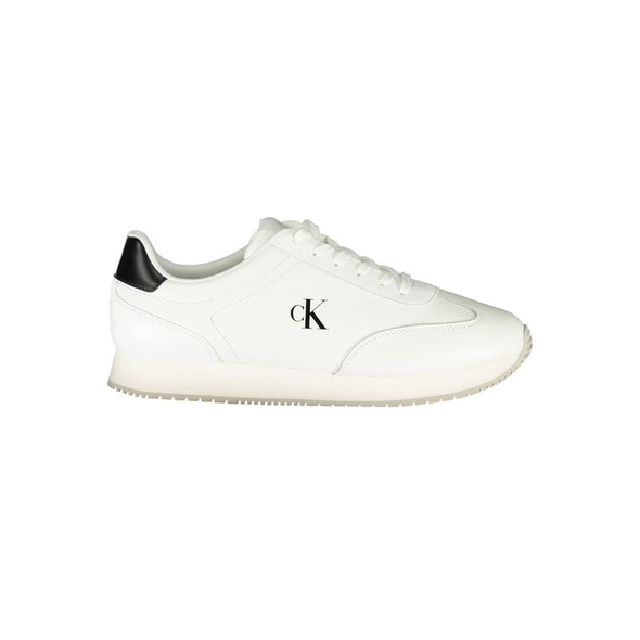 Calvin Klein White Leather Men Sneaker CA-36782 Calvin Klein White Leather Men Sneaker CA-36782