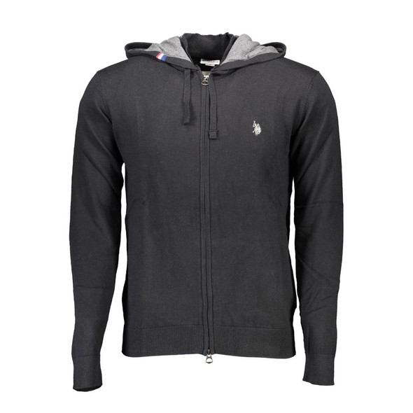 U.S. POLO ASSN. Black Cotton Mens Cardigan U.S. POLO ASSN. Black Cotton Mens Cardigan