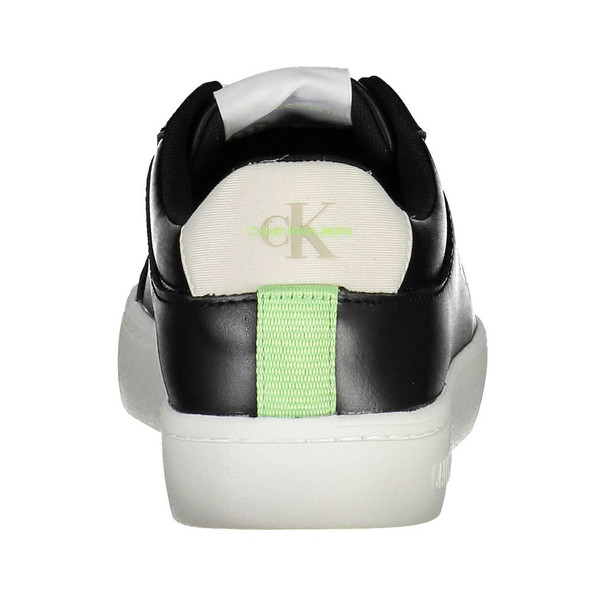 Black Polyester Women Sneaker CA-36884 Black Polyester Women Sneaker CA-36884