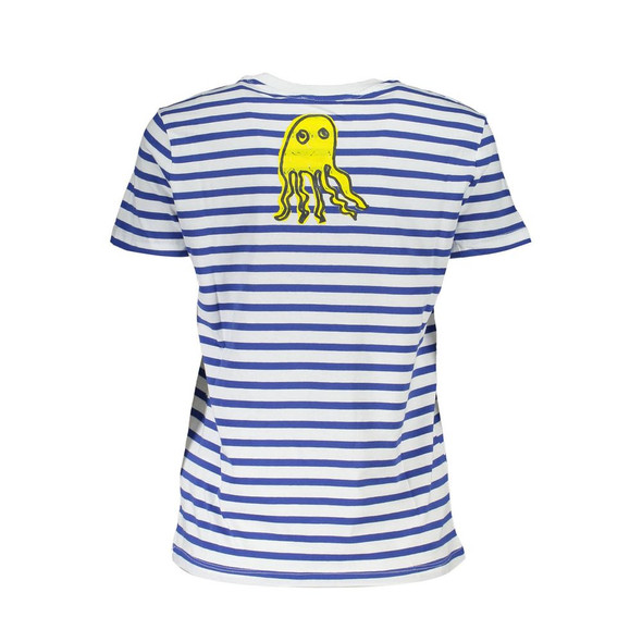 Desigual Blue Cotton Women Top Desigual Blue Cotton Women Top